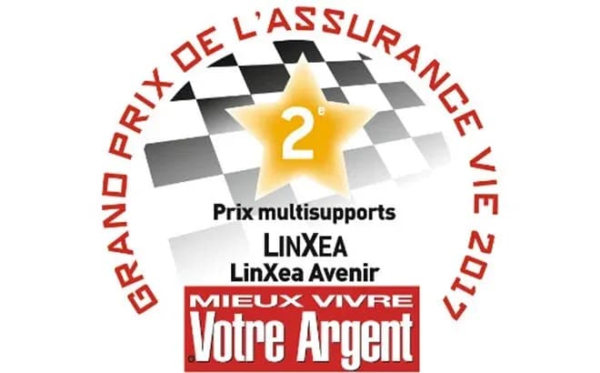 Grand Prix de l'Assurance Vie 2017 - 2ème au prix multisupports pour LINXEA Avenir - Mieux Vivre Votre Argent