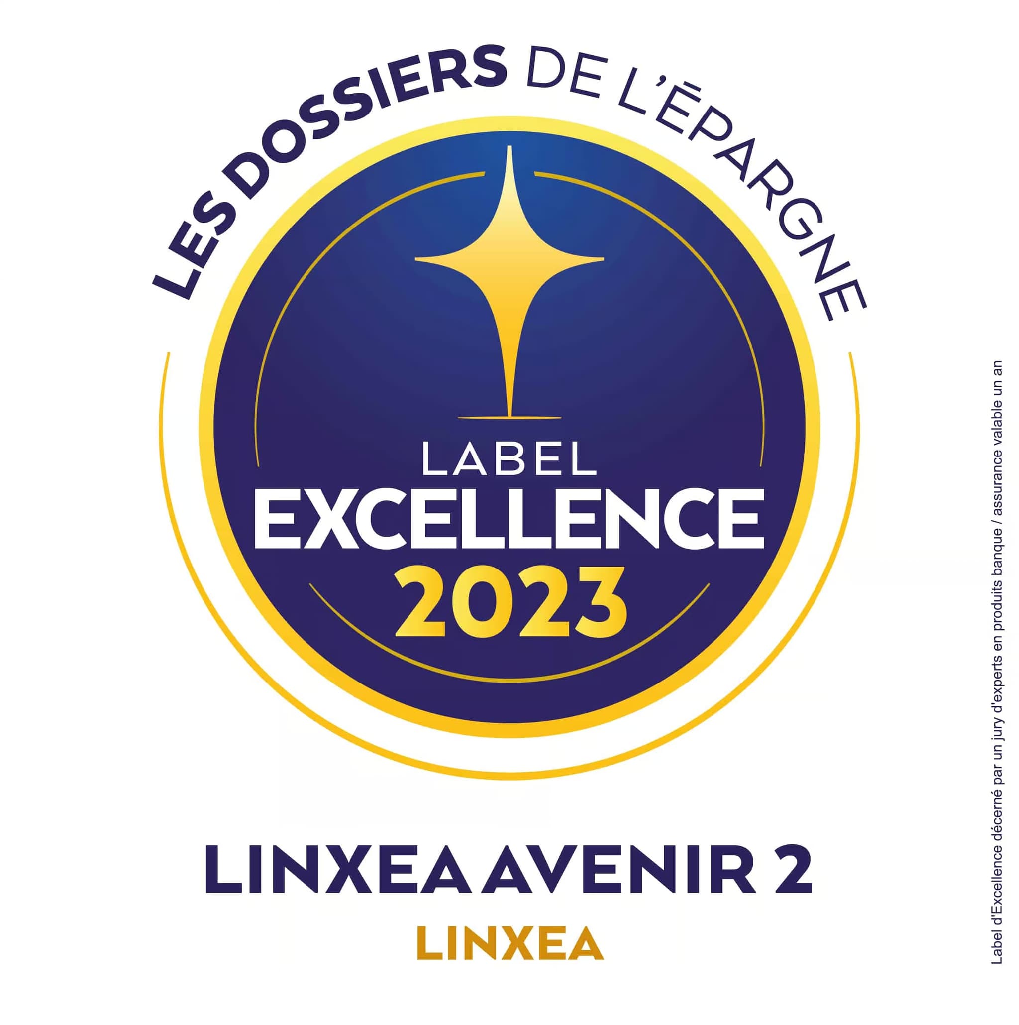 Label Excellence 2023 - Les Dossiers de l'Épargne - Linxea Avenir 2