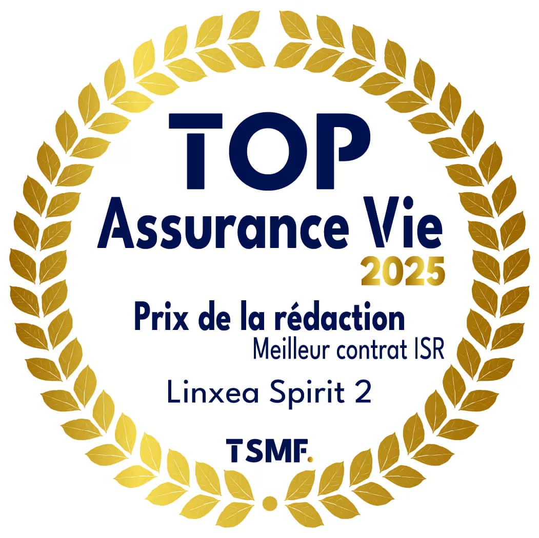 TOP Assurance Vie 2025 - Prix de la rédaction meilleur contrat ISR pour Linxea Spirit 2 - TSMF.