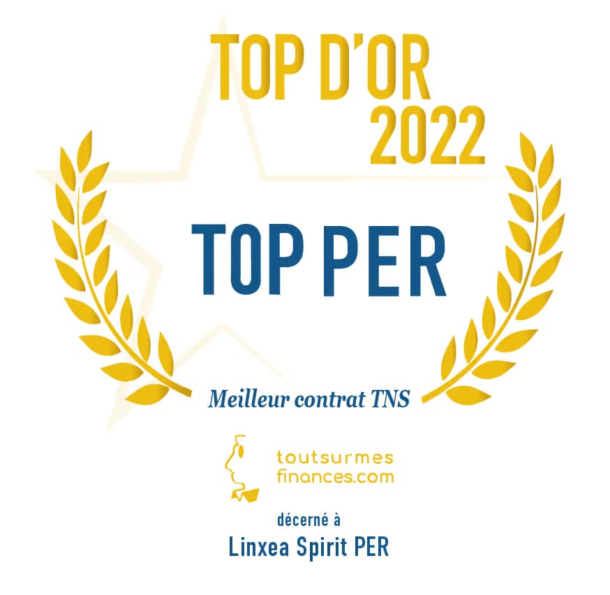 Top d'Or 2022 - Top PER : meilleur contrat TNS pour Linxea Spirit PER - Toutsurmesfinances.com