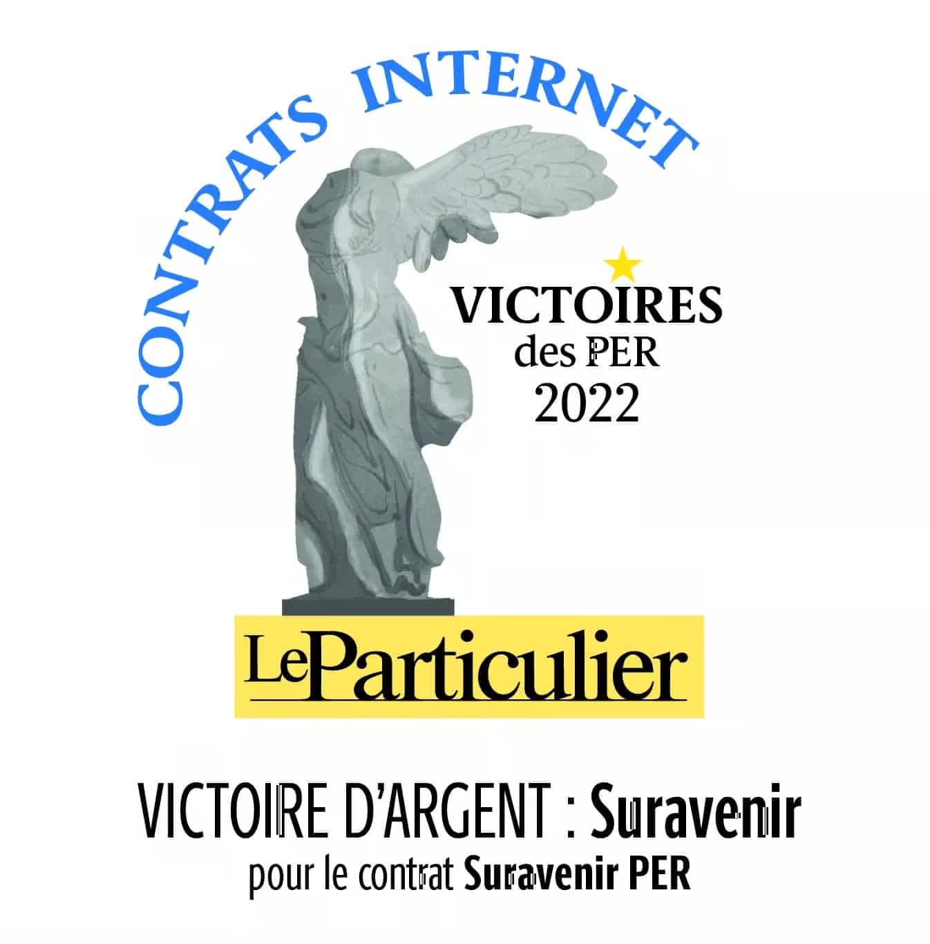 Le Particulier Victoires des PER 2022 : Victoire d'argent pour le contrat Suravenir PER