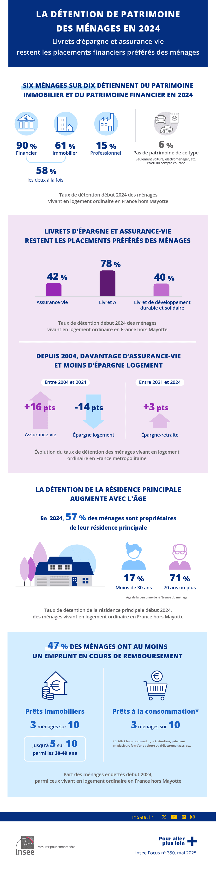 Infographie INSEE détention patrimoine