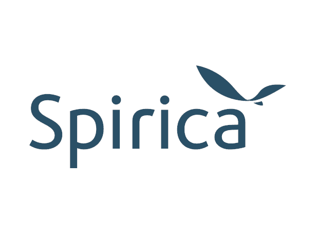 Logo Spirica bleu sur fond blanc