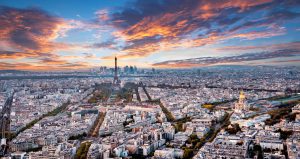 Vue aérienne panoramique de Paris
