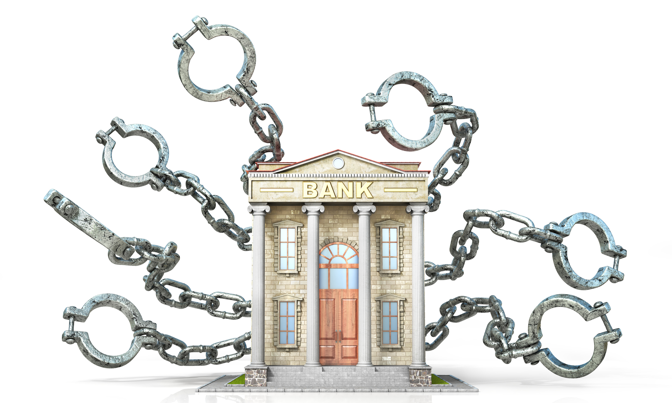 Banque avec des entraves