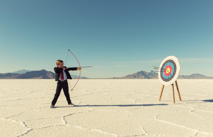 Jeune "businessman" atteint sa cible