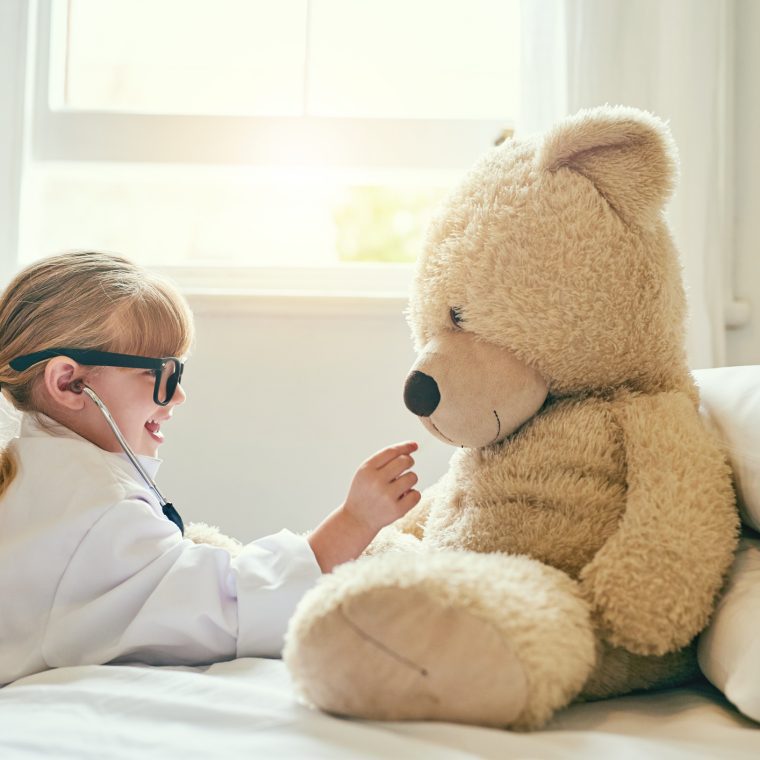 Nounours se faisant ausculter