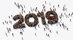 Foule humaine formant 2019
