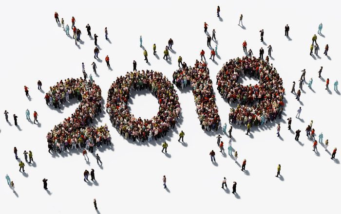 Foule humaine formant 2019