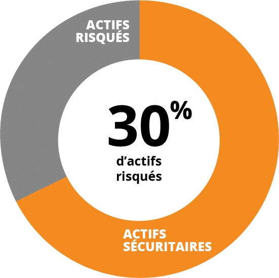 Profil défensif – 30% d’actifs risqués Profil défensif - 30% d'actifs risqués