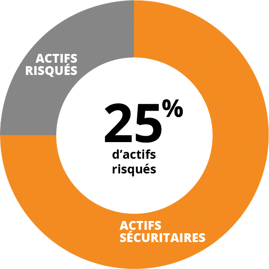 Profil défensif - 25% d'actifs risqués