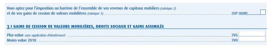 Cases 3 déclaration 2042