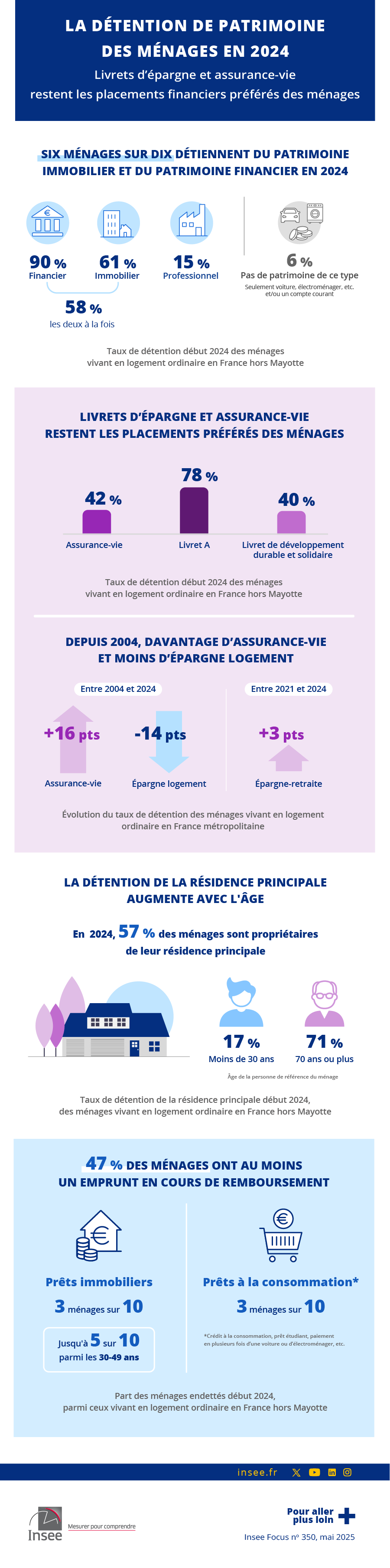Infographie INSEE détention patrimoine